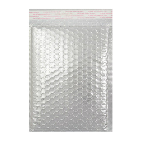 Silver Gloss Metallic Bubble Bags Pocket Peel and Seal - Envelope Kings