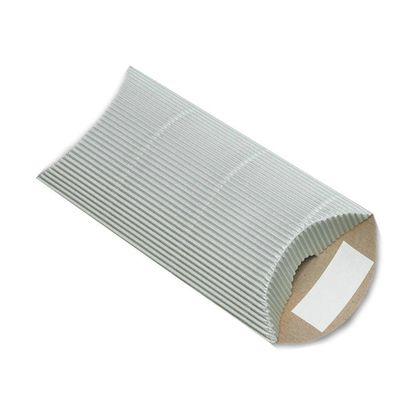 Silver Corrugated Pillow Box Pocket Peel & Seal - Envelope Kings