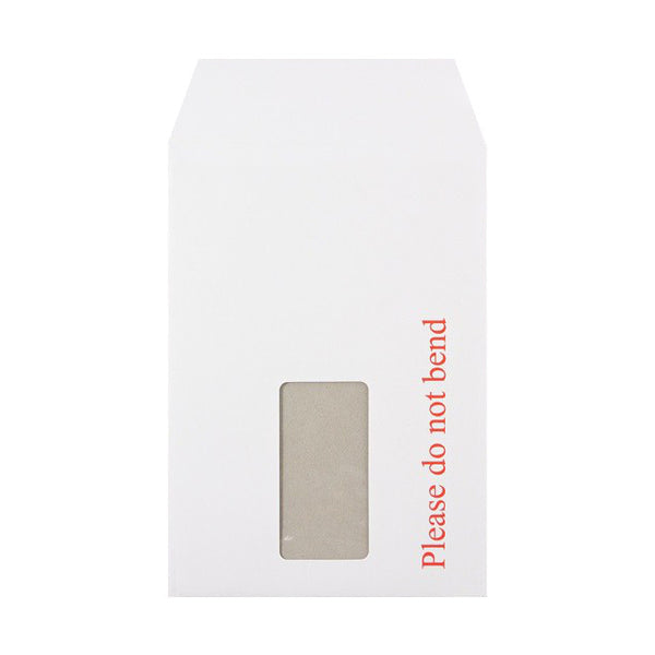 White Board Back Pocket Peel & Seal Printed "Please do not bend" - Envelope Kings