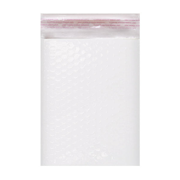 White Gloss Poly Bubble Bags Pocket Peel and Seal - Envelope Kings