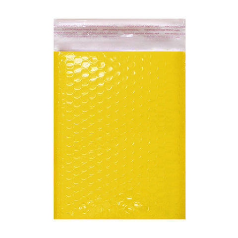 Yellow Gloss Poly Bubble Bags Pocket Peel and Seal - Envelope Kings