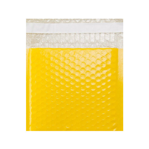 Yellow Gloss Poly Bubble Bags Pocket Peel and Seal - Envelope Kings